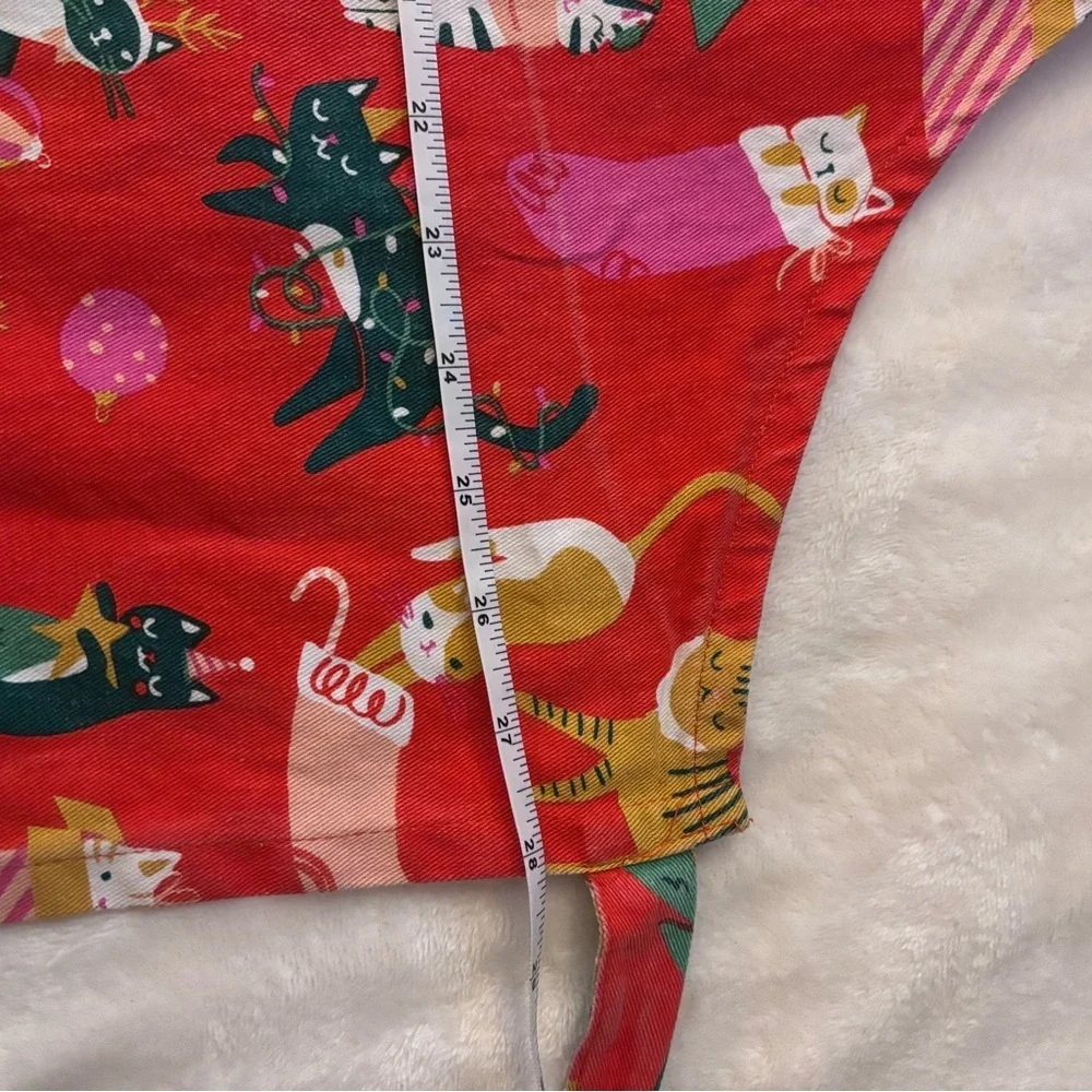 : : DANICA JUBILEE 100% Cotton Cat Print Holiday Apron : :